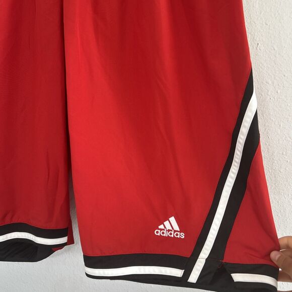 Adidas Shorts Mens Large Red Team Performance Sample Athleisure - Picture 2 of 13